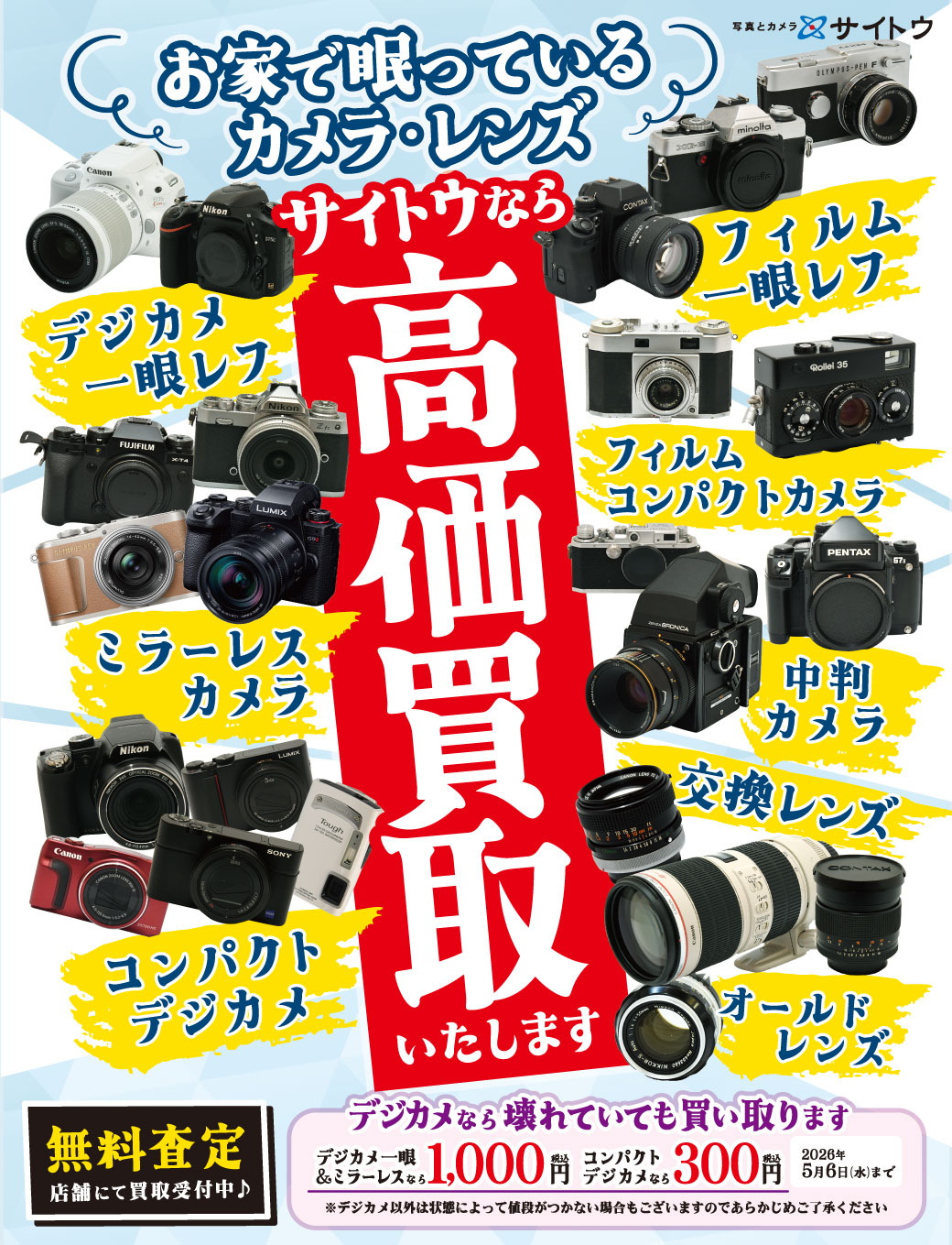 カメラ・レンズ高価買取キャンペーン